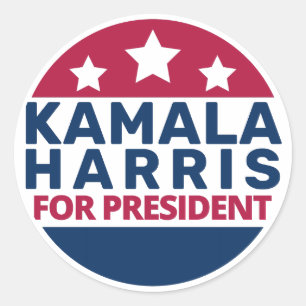 Kamala Harris For President 2024 Presidetial  Classic Round Sticker