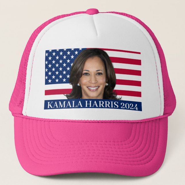 Kamala Harris For President 2024 Trucker Hat (Front)