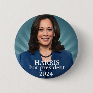 Kamala harris for president 2024 women 6 cm round badge