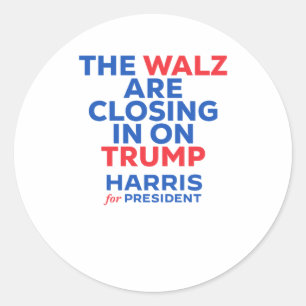 Kamala Harris For President 2025 The W Are Closing Classic Round Sticker