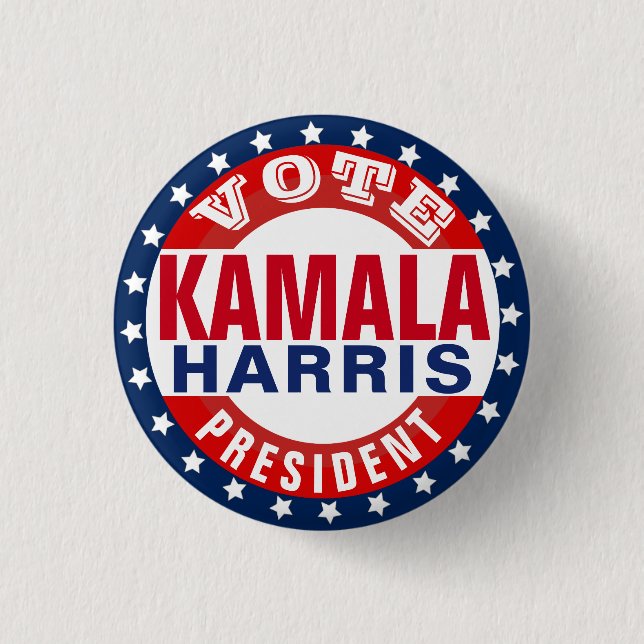 Kamala Harris for President 3 Cm Round Badge (Front)