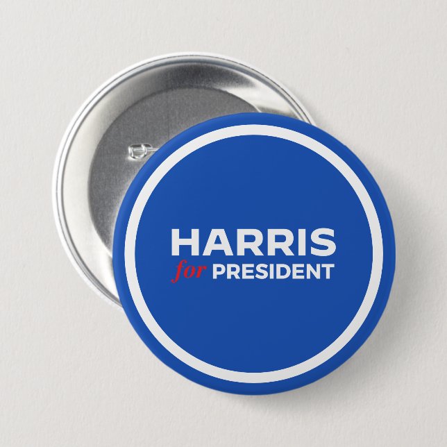 Kamala Harris for President 7.5 Cm Round Badge (Front & Back)