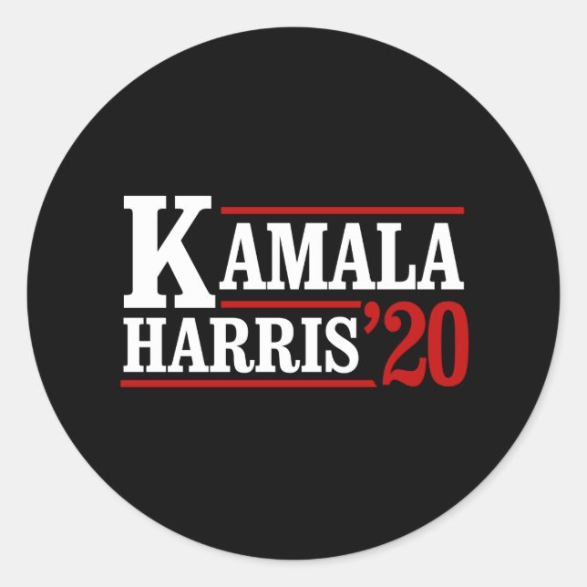 Kamala Harris for President in 2020 - white - Classic Round Sticker (Front)