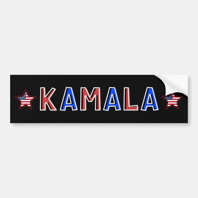 Kamala Harris for President, "Kamala" Design Bumper Sticker (Front)