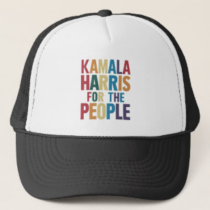 Kamala Harris For President LGBT Gay Pride Rainbow Trucker Hat