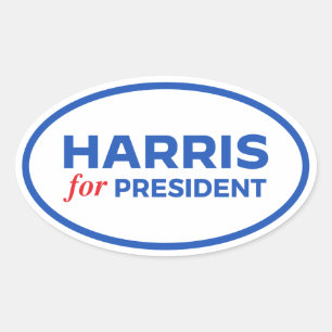 Kamala Harris for President Oval Sticker