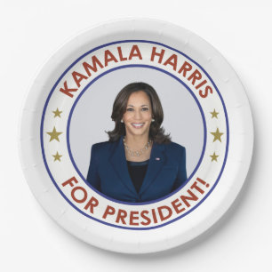 KAMALA HARRIS FOR PRESIDENT! PAPER PLATE