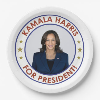 KAMALA HARRIS FOR PRESIDENT! PAPER PLATE