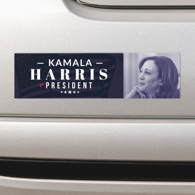Kamala Harris for President Photo Bumper Sticker (Creator Uploaded)