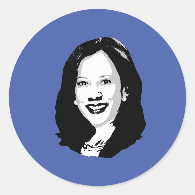 Kamala Harris for President Portrait -  Classic Round Sticker (Front)