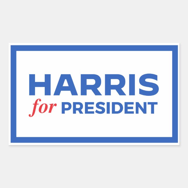 Kamala Harris for President Rectangular Sticker (Front)