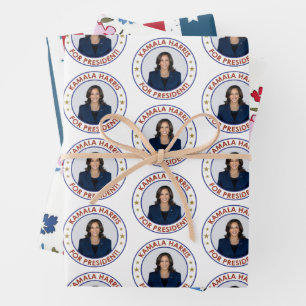 KAMALA HARRIS FOR PRESIDENT WRAPPING PAPER SHEET