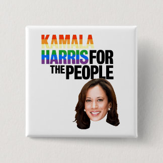 Kamala Harris For the People 15 Cm Square Badge