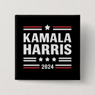 Kamala Harris for The People 2024 President  15 Cm Square Badge