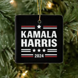 Kamala Harris for The People 2024 President Ceramic Ornament