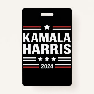 Kamala Harris for The People 2024 President  ID Badge