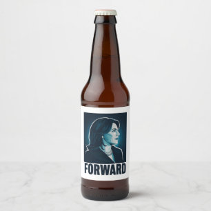 Kamala Harris Forward 2024 Presidential Election  Beer Bottle Label