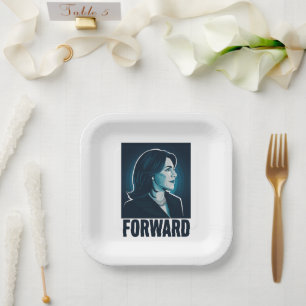 Kamala Harris Forward 2024 Presidential Election Paper Plate