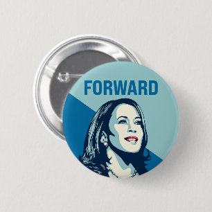 KAMALA HARRIS FORWARD 6 CM ROUND BADGE