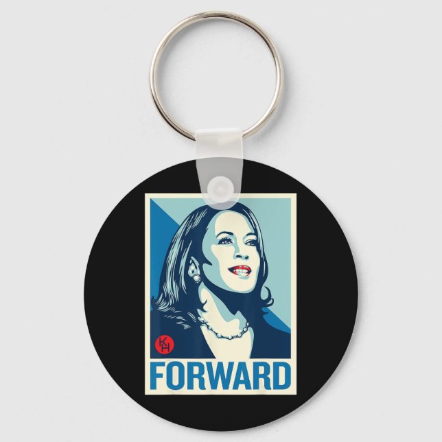 Kamala Harris Forward  Key Ring (Front)