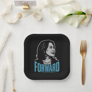 Kamala Harris Forward Paper Plate