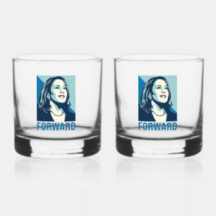 KAMALA HARRIS FORWARD WHISKEY GLASS
