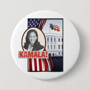 Kamala Harris gets to the White House! 7.5 Cm Round Badge