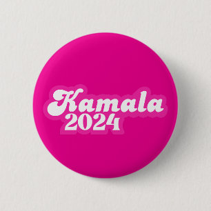 Kamala Harris girly Pink Logo 2024 6 Cm Round Badge