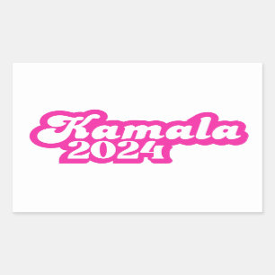 Kamala Harris girly Pink Logo 2024 Rectangular Sticker