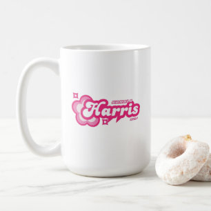 Kamala Harris Girly Pink Stars Hearts President Coffee Mug