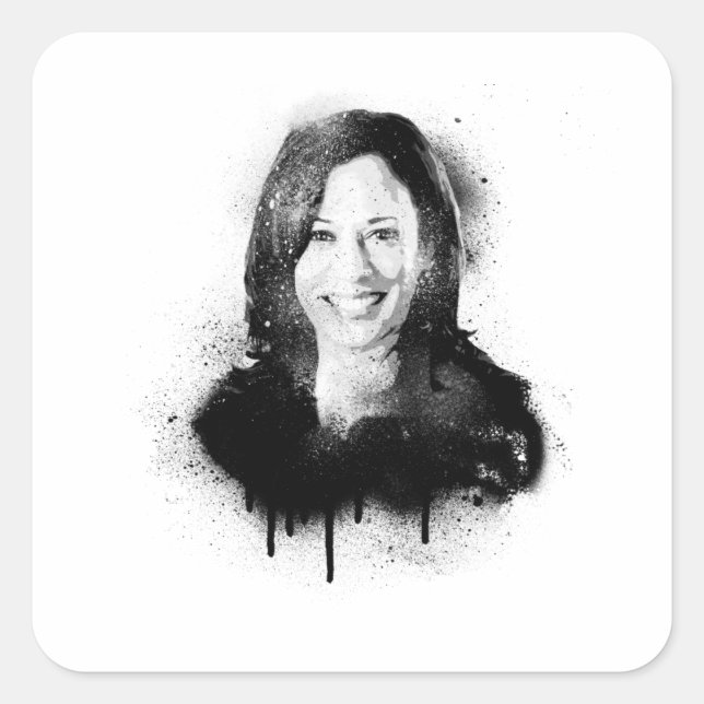 Kamala Harris Graffiti Art Square Sticker (Front)