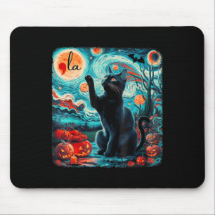 Kamala Harris Halloween Bats Starry Night Black Ca Mouse Mat