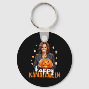 Kamala Harris Halloween Happy Kamalaween Pumpkin G Key Ring