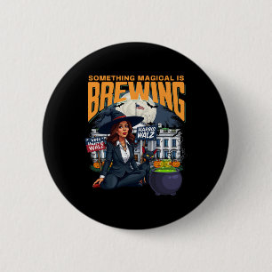 Kamala Harris Halloween White House 6 Cm Round Badge