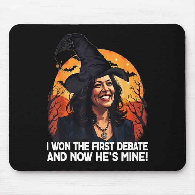 Kamala Harris Halloween Won The First Debate Im Wi Mouse Mat (Front)