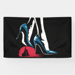 Kamala Harris Heels Stepping On Maga Hat  Banner