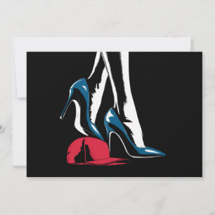 Kamala Harris Heels Stepping On Maga Hat  Invitation