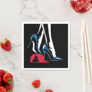 Kamala Harris Heels Stepping On Maga Hat Napkin