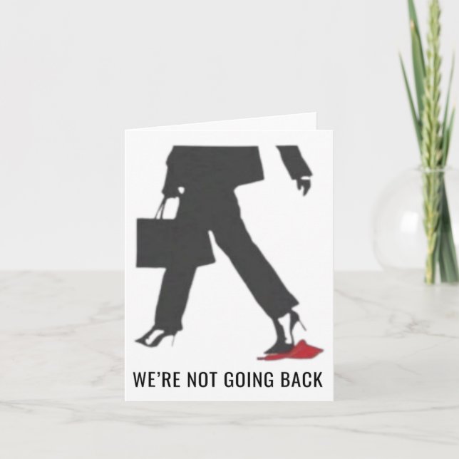 Kamala Harris Heels Stepping On Red Mega Hat Elect Card (Front)