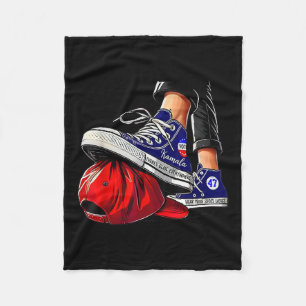 Kamala Harris High Heels Stepping On Red Hat  Fleece Blanket