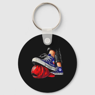 Kamala Harris High Heels Stepping On Red Hat Key Ring