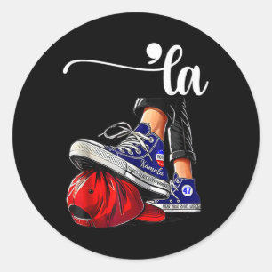 Kamala Harris High Heels Stepping On Red Mega Hat Classic Round Sticker