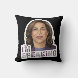 Kamala Harris I Am Speaking, Historic Debate Quote Cushion