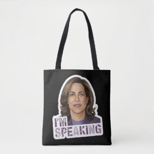 Kamala Harris I Am Speaking, Historic Debate Quote Tote Bag