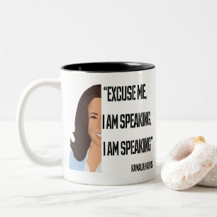 Kamala Harris I am Speaking Two-Tone Coffee Mug
