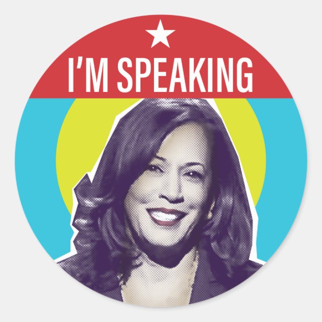 Kamala Harris / I'm Speaking Classic Round Sticker (Front)