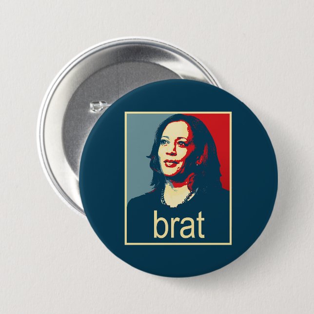 Kamala Harris is brat 7.5 Cm Round Badge (Front & Back)