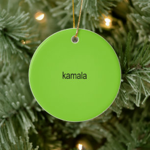 Kamala Harris is Brat Ceramic Tree Decoration