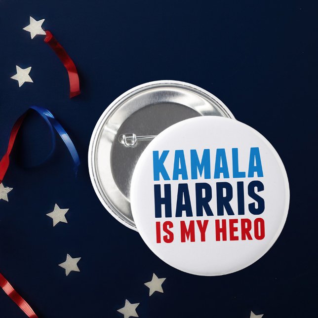 Kamala Harris is My Hero Political 6 Cm Round Badge (Creator Uploaded)