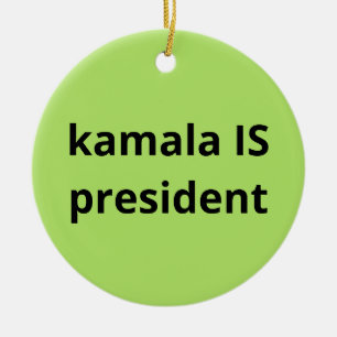 Kamala Harris is President 2024 Election Ceramic Tree Decoration